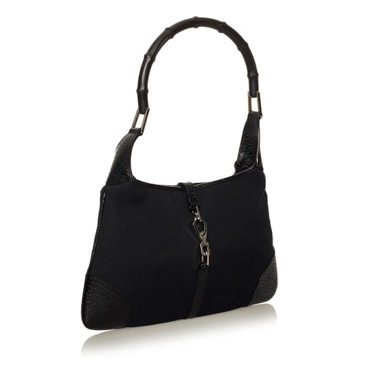 Gucci Bamboo Jackie Canvas Handbag