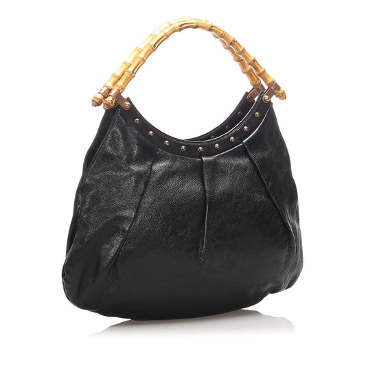 Gucci Leather Bamboo Tote (SHG-10596)