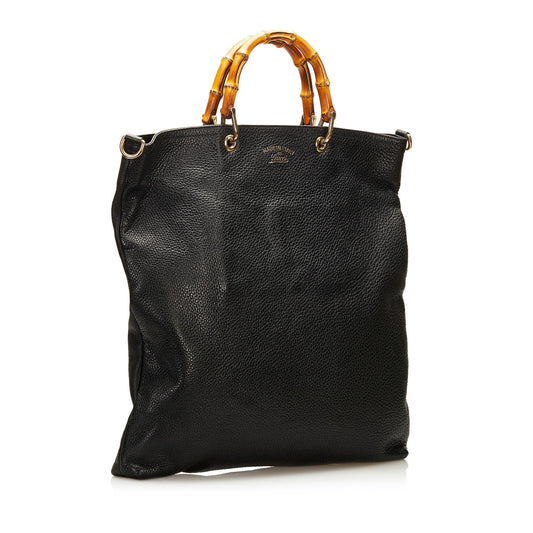 Gucci Bamboo Shopper Leather Satchel