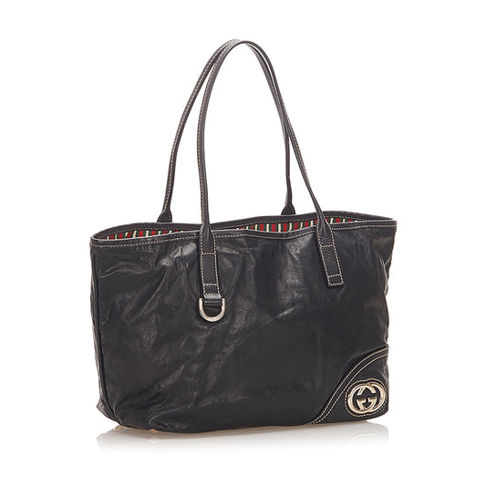 Gucci Britt Leather Tote Bag (SHG-19062)