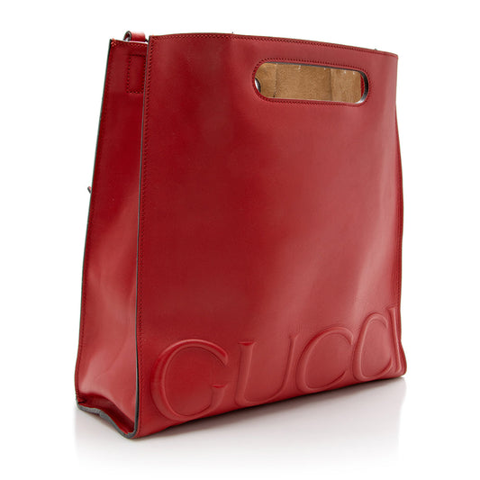Gucci Embossed Leather XL Tote