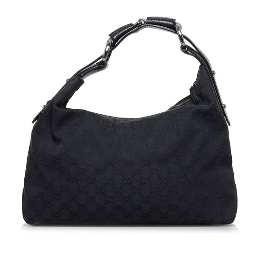Gucci GG Canvas Horsebit Shoulder Bag (SHG-rc6XaO)