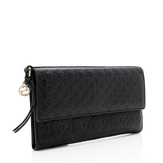 Gucci Guccissima Metallic Leather Bree Continental Wallet