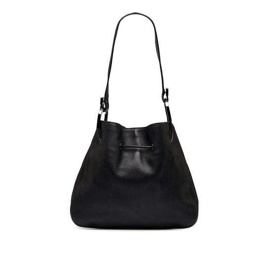 Gucci Leather Drawstring Shoulder Bag (SHG-RSAtpw)
