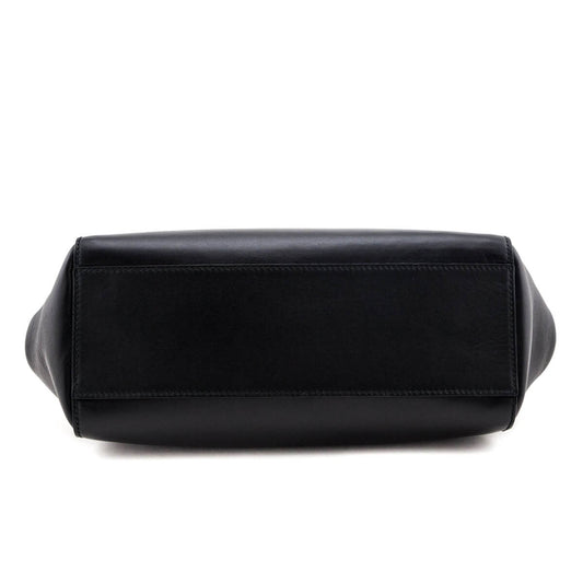 Gucci Black Nappa & Bamboo Small Nymphaea Top Handle Bag