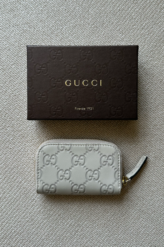 GUCCI GG Wallet Leather Greige