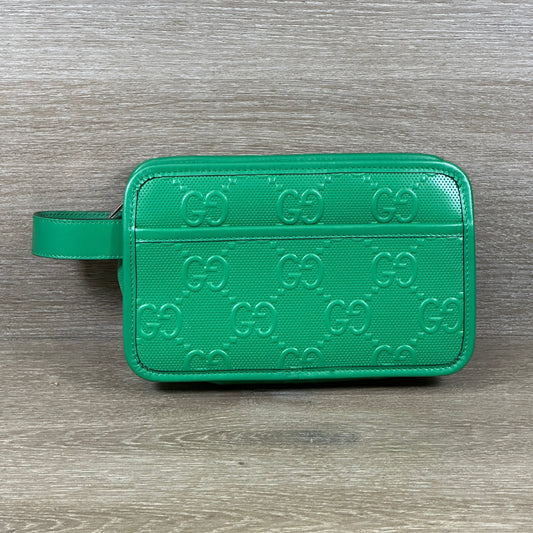 Gucci GG Embossed Case - Green Leather