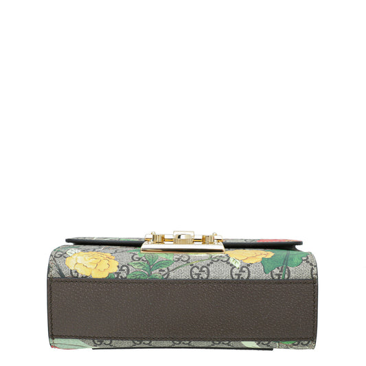Gucci Ebony Multicolor Padlock Tian Small Bag