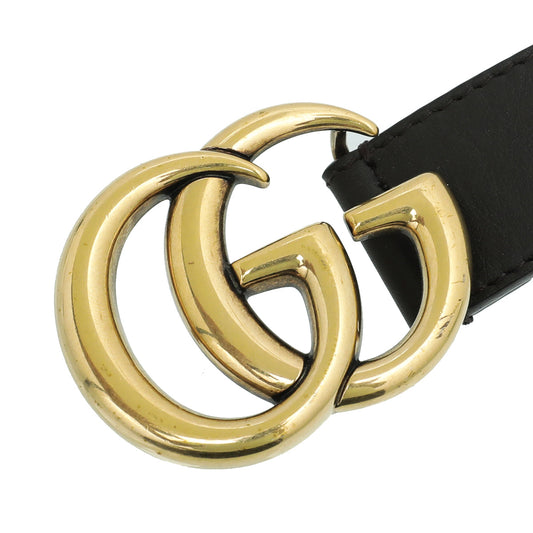 Gucci Chocolate Double G Buckle Belt 34