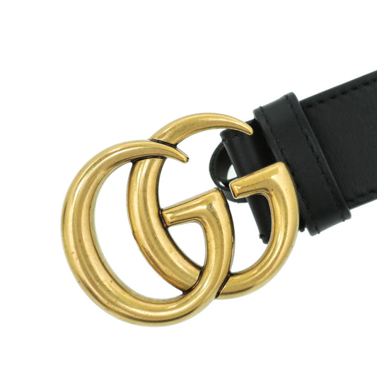 Gucci Black Double G Buckle Belt 30