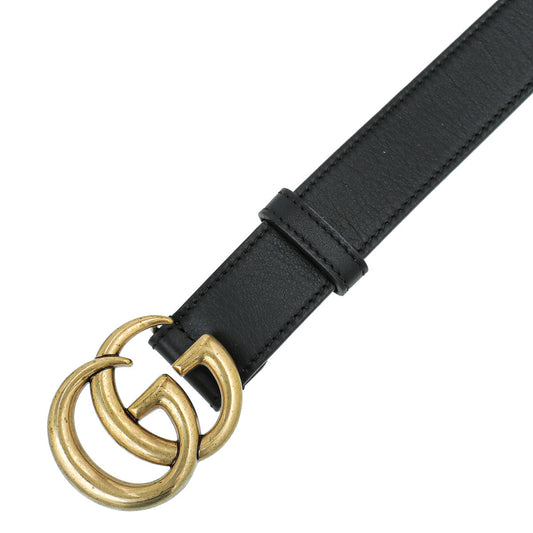 Gucci Black Double G Buckle Belt 40