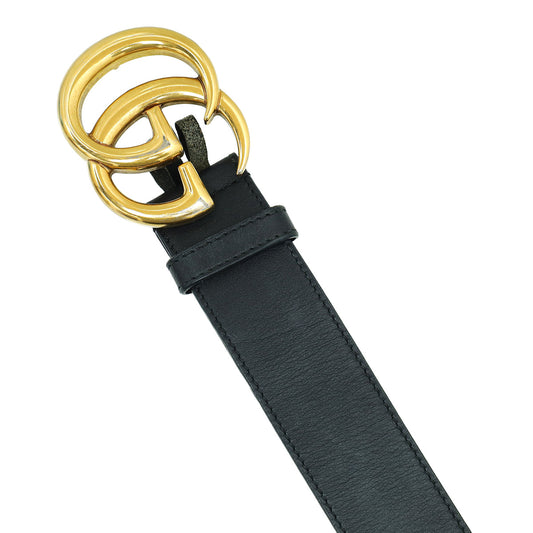 Gucci Black Double G Buckle Belt 30