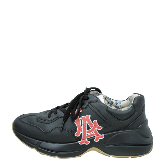 Gucci Black Rhyton LA Angels Print Sneaker 7.5