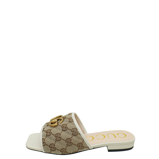 Gucci Bicolor GG Slide Sandal 35.5