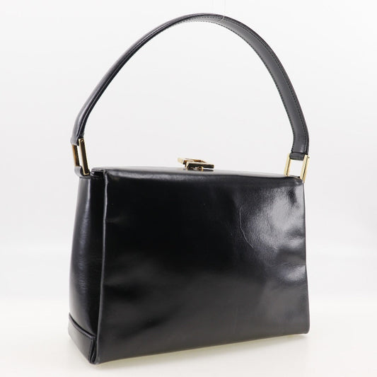 GUCCI Handbag leather black Old Gucci Women Used