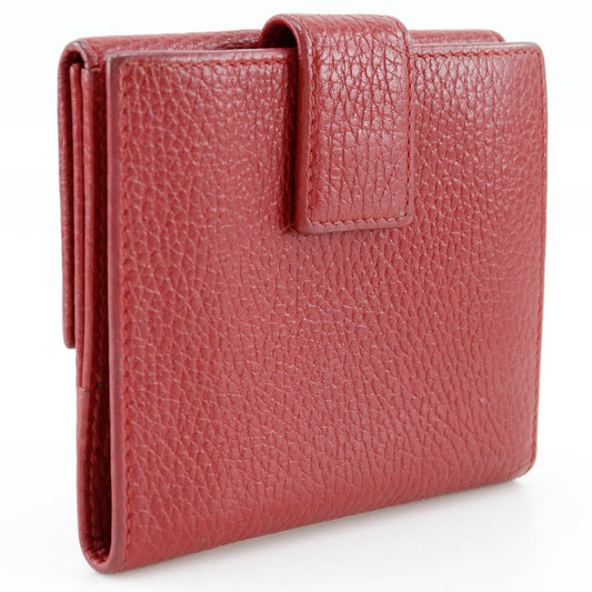 GUCCI Bifold Wallet 456122 leather Red GG Marmont