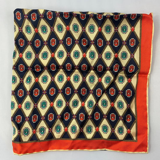 Gucci Geometric Jewel Print Pocket Square in Ivory