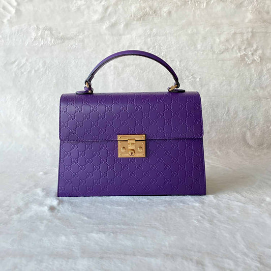 Gucci GG Signature Medium Padlock Top Handle Bag