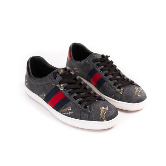 Gucci Ace GG Supreme Tiger Prints Sneakers