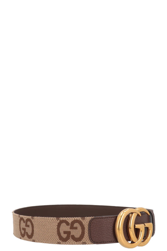 GUCCI Jumbo GG Marmont Belt Brown