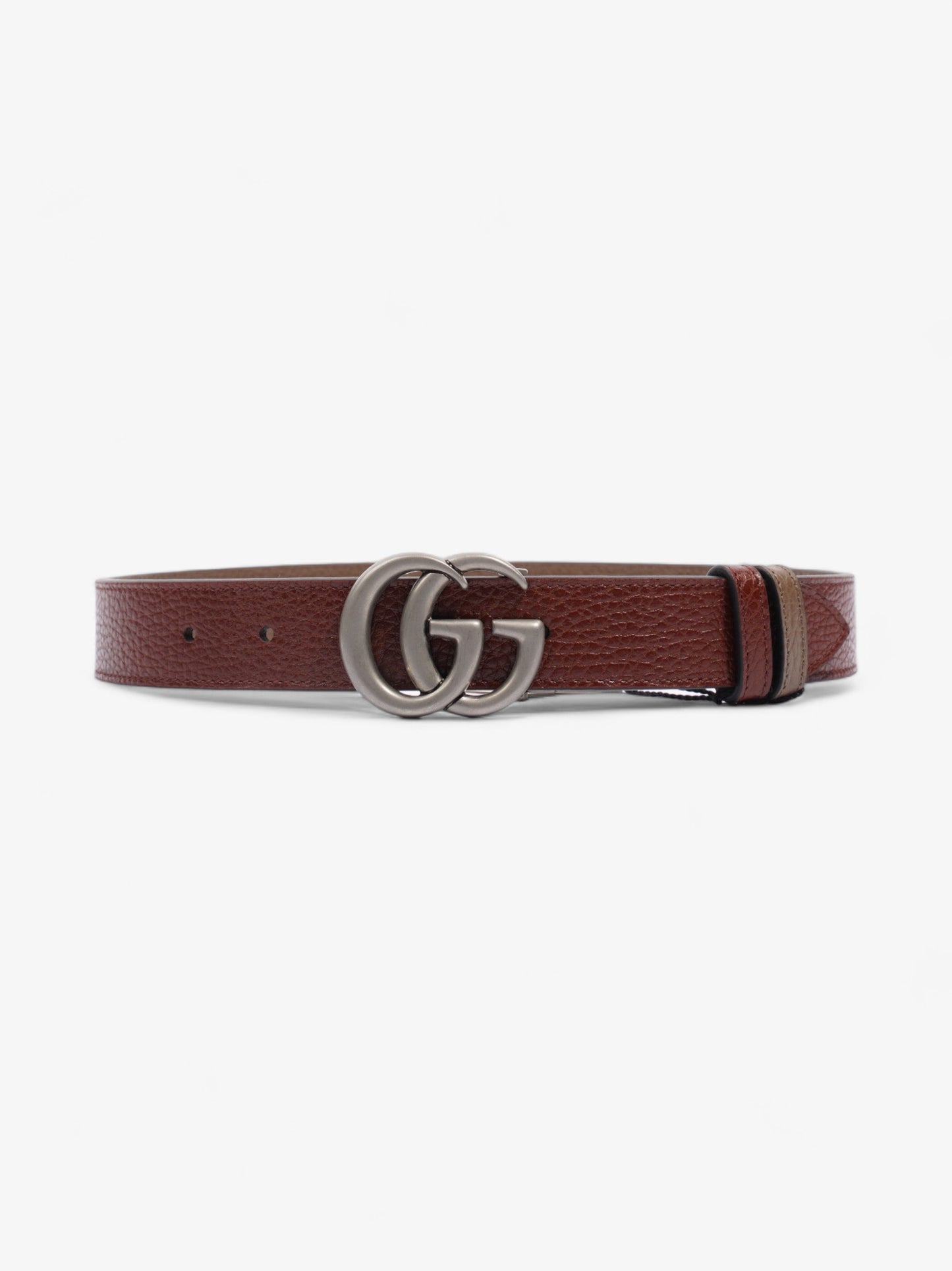 Gucci GG Marmont Reversible Belt Dark Brown / Greyish Brown Leather 65cm 26"