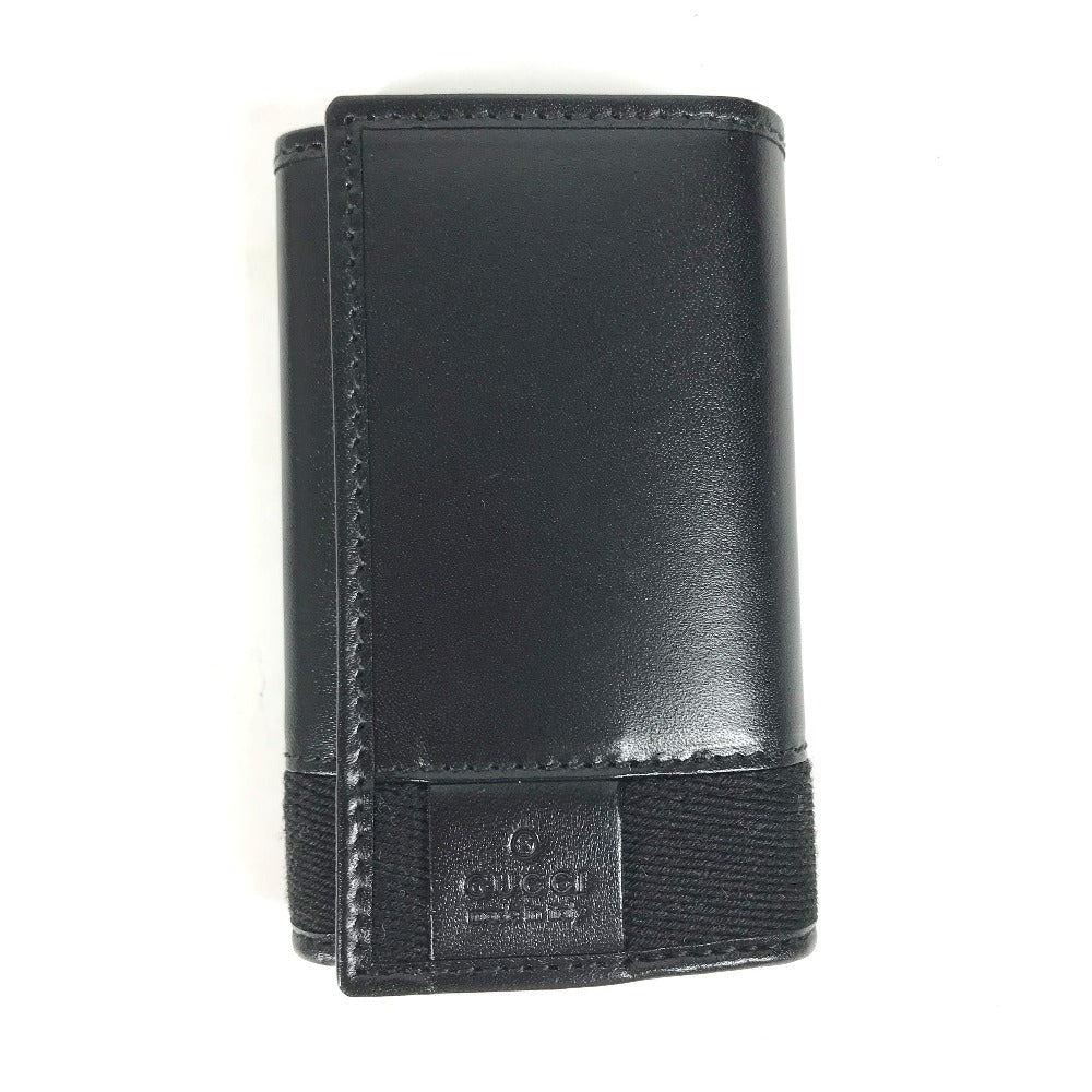 GUCCI Key case Key holder 033・2149 leather black GG logo