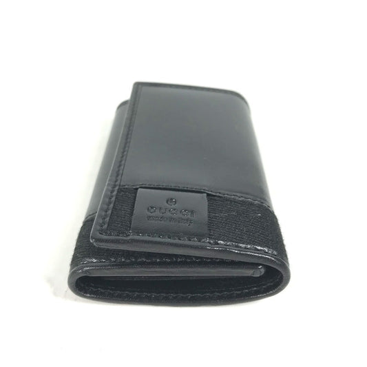 GUCCI Key case Key holder 033・2149 leather black GG logo