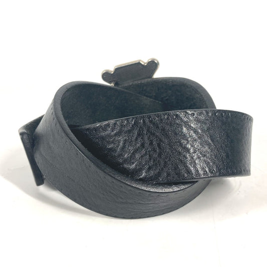 GUCCI belt 223896 leather black G logo buckle 85