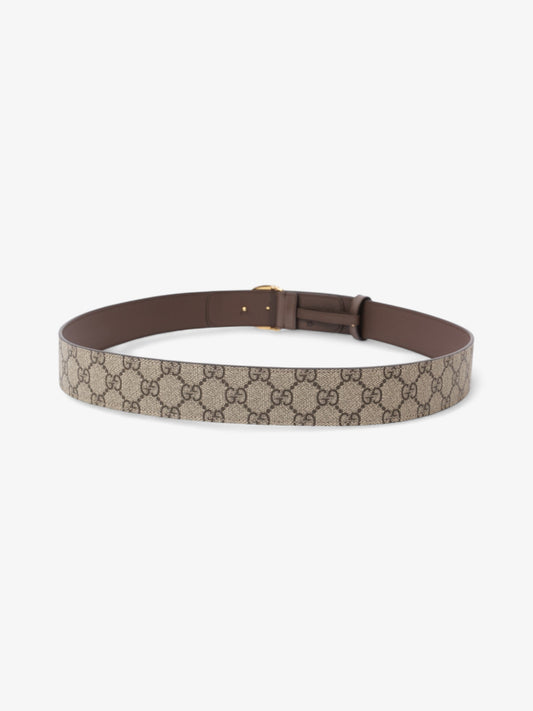 Gucci GG Belt GG Supreme / Brown / Gold Canvas 110cm / 44"
