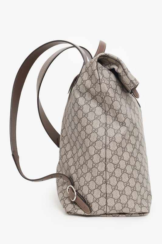Gucci Beige Coated-Canvas GG Supreme Jackie 1961 Backpack