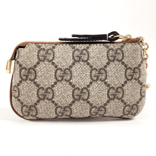 GUCCI Coin case 447964 GG Supreme Canvas gray unisex Used