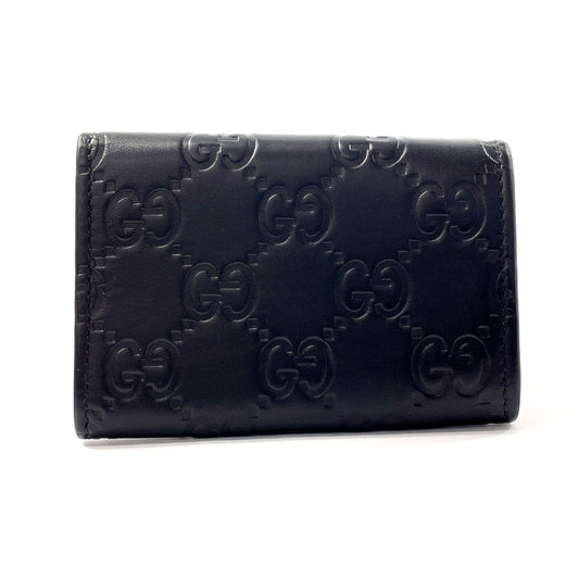 GUCCI Key case Key holder 138093 Sima leather black six hooks
