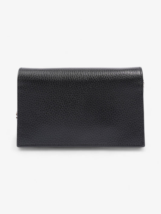 Gucci Dollar Interlocking G Chain Wallet Black Calfskin Leather
