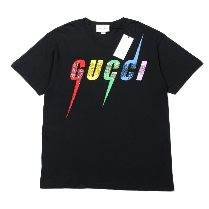 GUCCI Short sleeve T-shirt 539081 cotton black M(170/92Y)