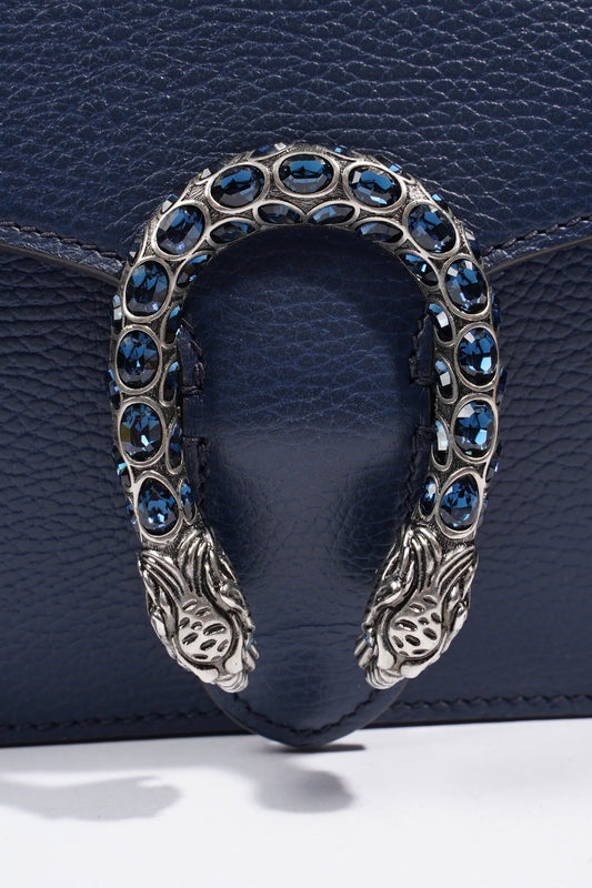 Gucci Dionysus Navy Leather Small