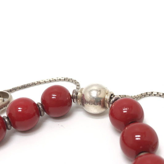 GUCCI bracelet 286673 Wood Red Interlocking G unisex(Unisex) Used