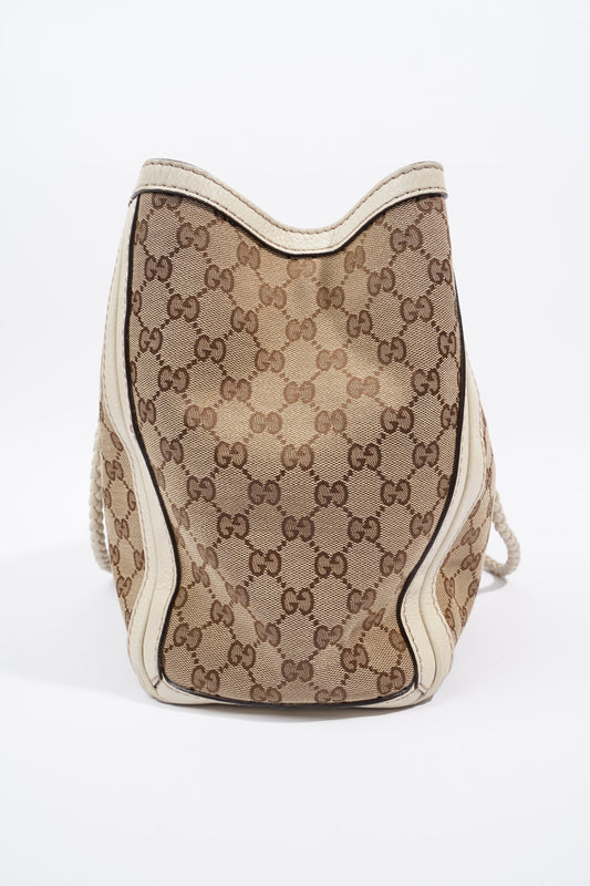 Gucci Fringe Tote Bag Supreme / Cream Canvas
