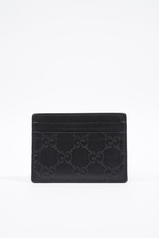 Gucci Card Holder Black Leather