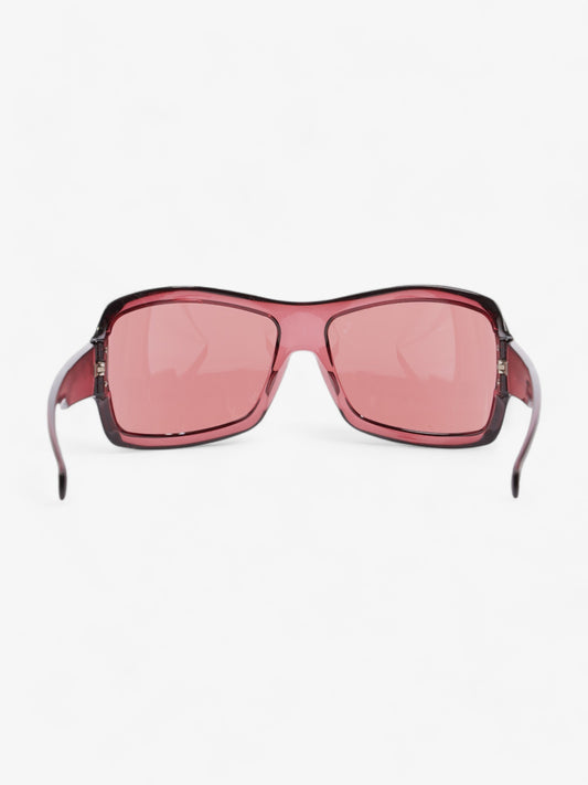 Gucci Large Frame Sunglasses Burgundy Acetate 120mm