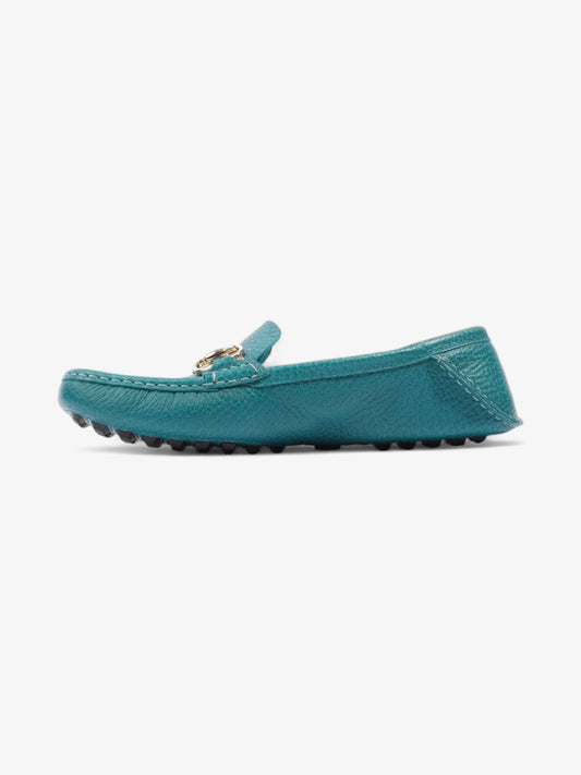 Gucci Horsebit Slip On Loafers Turquoise Blue Leather EU 39 UK 6