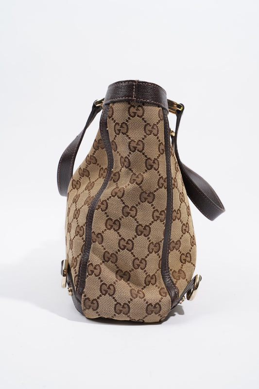Gucci Abbey Tote Bag Supreme Print / Brown Canvas