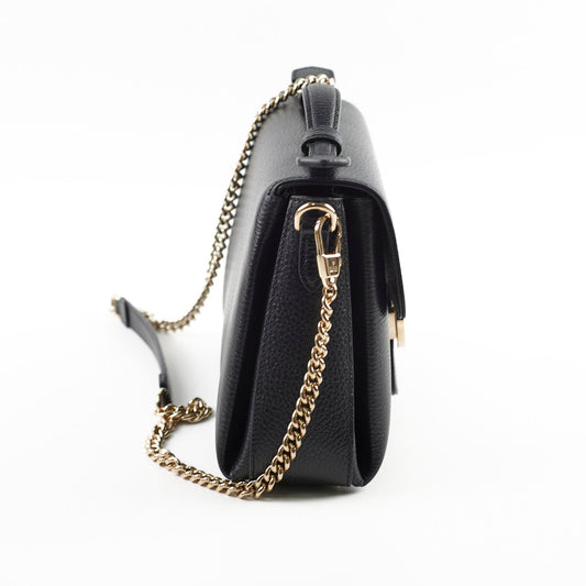 Gucci Leather Top Handle Bag Black