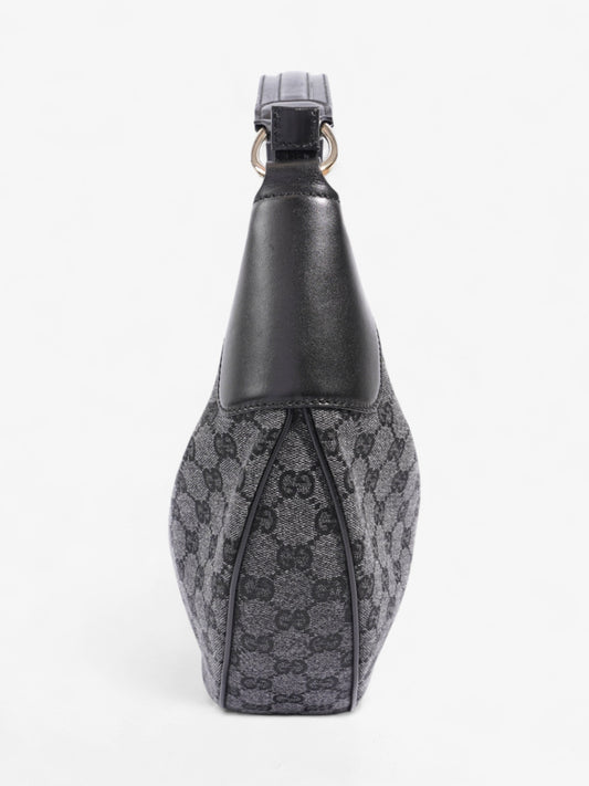 Gucci Half Moon Hobo Black Denim GG Supreme Denim