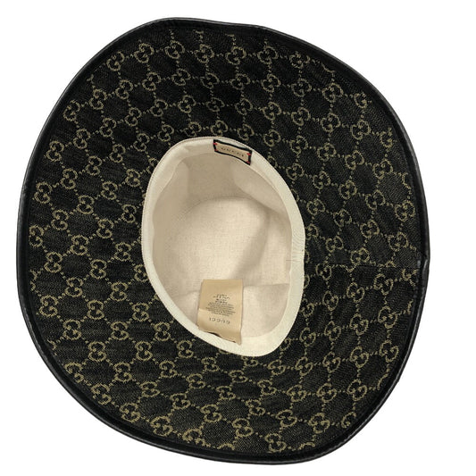GUCCI hat 679455 denim black M/57 GG jacquard denim Women M 57cm Used