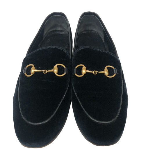 GUCCI loafers 431467 velvet black 35 1/2 Horsebit Women 35 1/2 Used