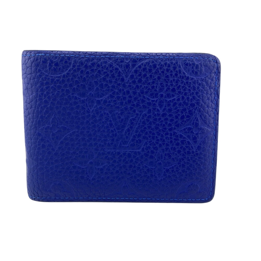 LOUIS VUITTON Bifold Wallet M80590 Monogram blue Monogram Portefeuille