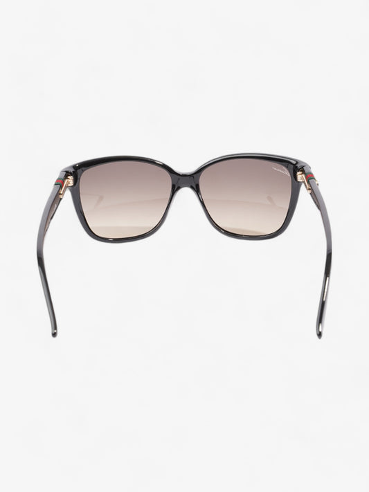 Gucci GG Web Sunglasses Black / Red / Green Acetate 135mm