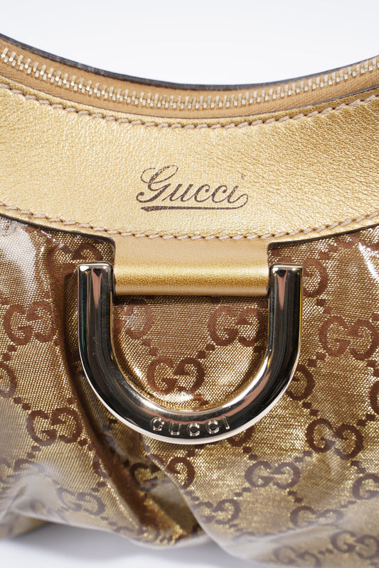 Gucci Abbey Gold GG Supreme PVC