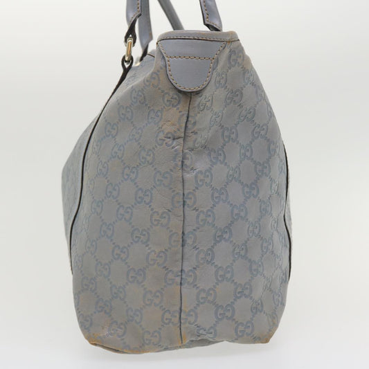 GUCCI GG Canvas Shoulder Bag Leather Light Blue 197953 ac1765