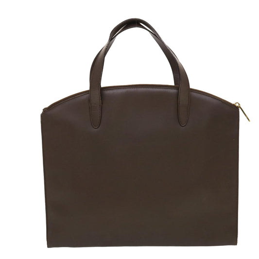 GUCCI Hand Bag Leather Brown ar9546B